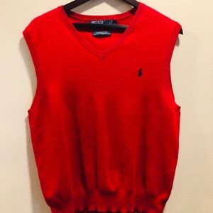 Polo by Ralph Lauren red sweater vest. Gently used